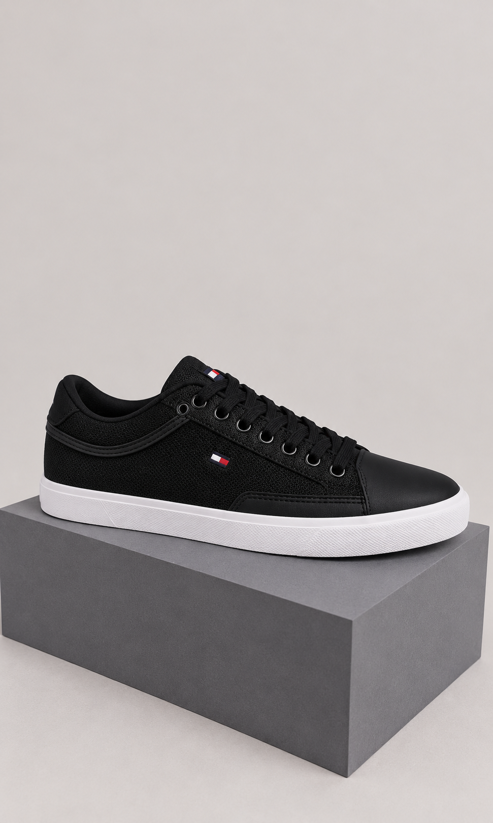 Tenis Casual para Hombre Negros con Detalles de Piel