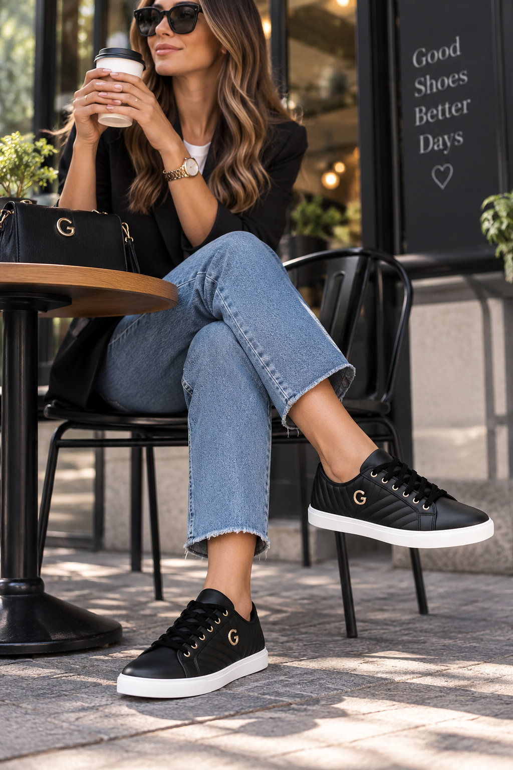 Tenis G Los Angeles by Guess GGMA DDEY para Hombre Negro