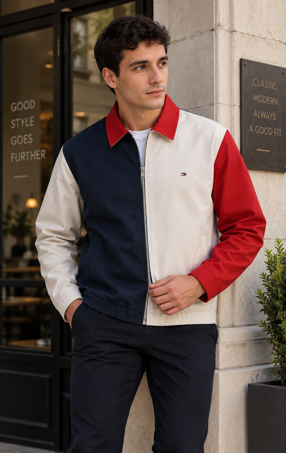 Chamarra Tommy Hilfiger para Hombre Tricolor