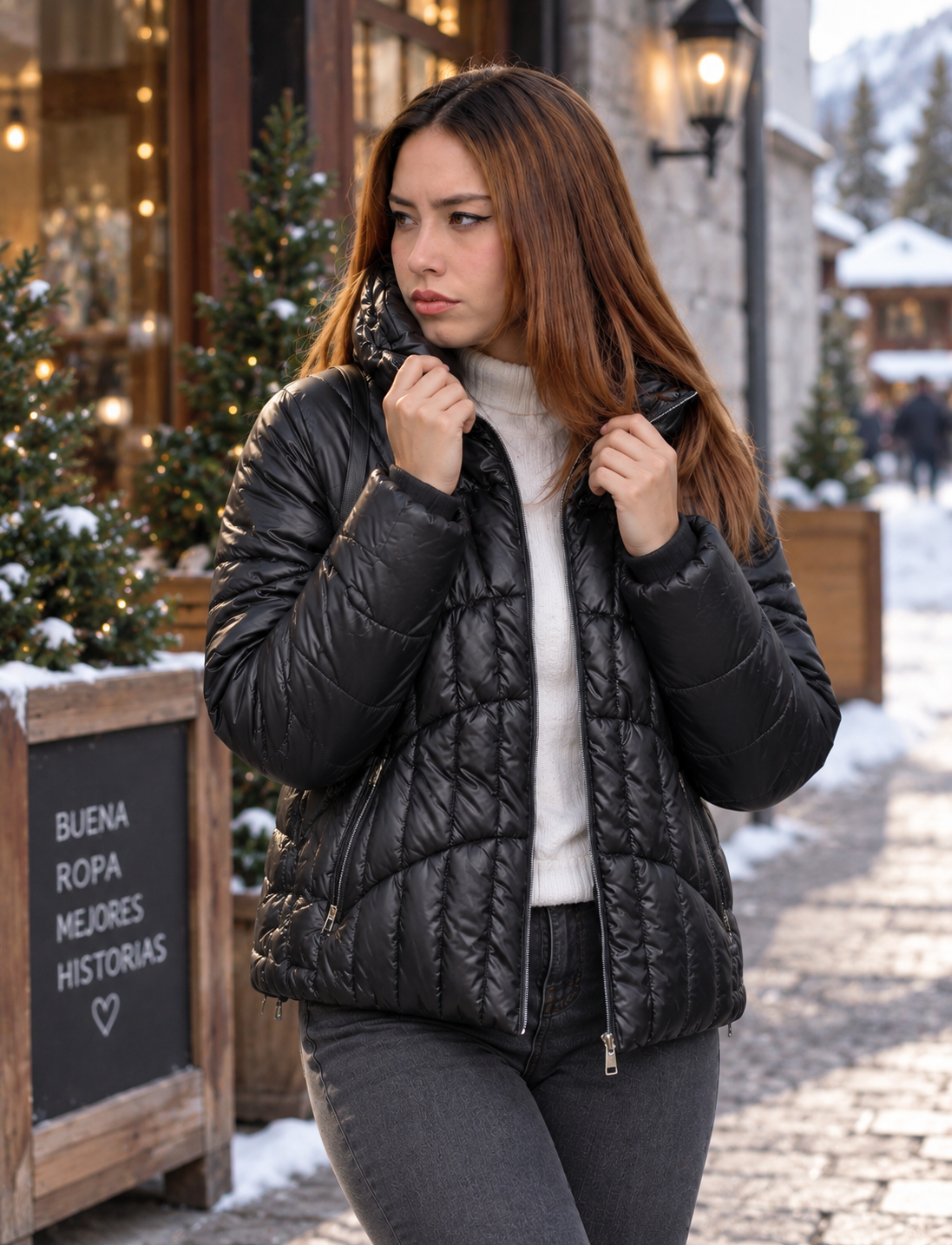 Chamarra Guess para Mujer Negra