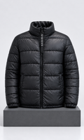 Chamarra Guess para Hombre Doble Vista Negra y Plateada