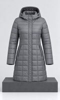 Chamarra Guess para Mujer Gris con Capucha Desmontable