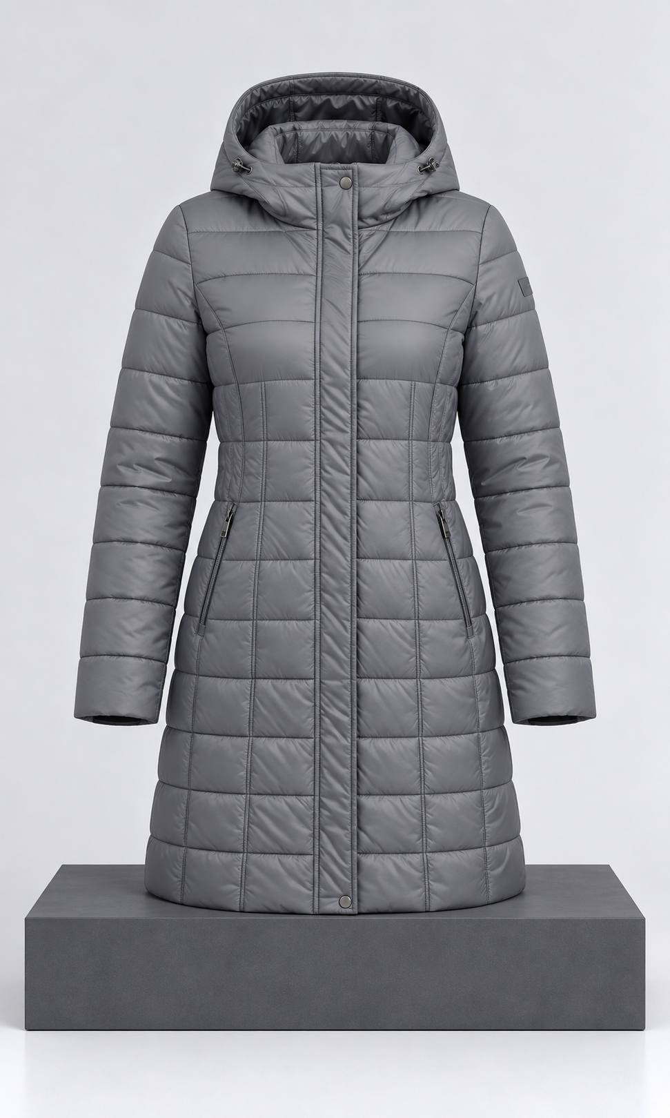 Chamarra Guess para Mujer Gris con Capucha Desmontable