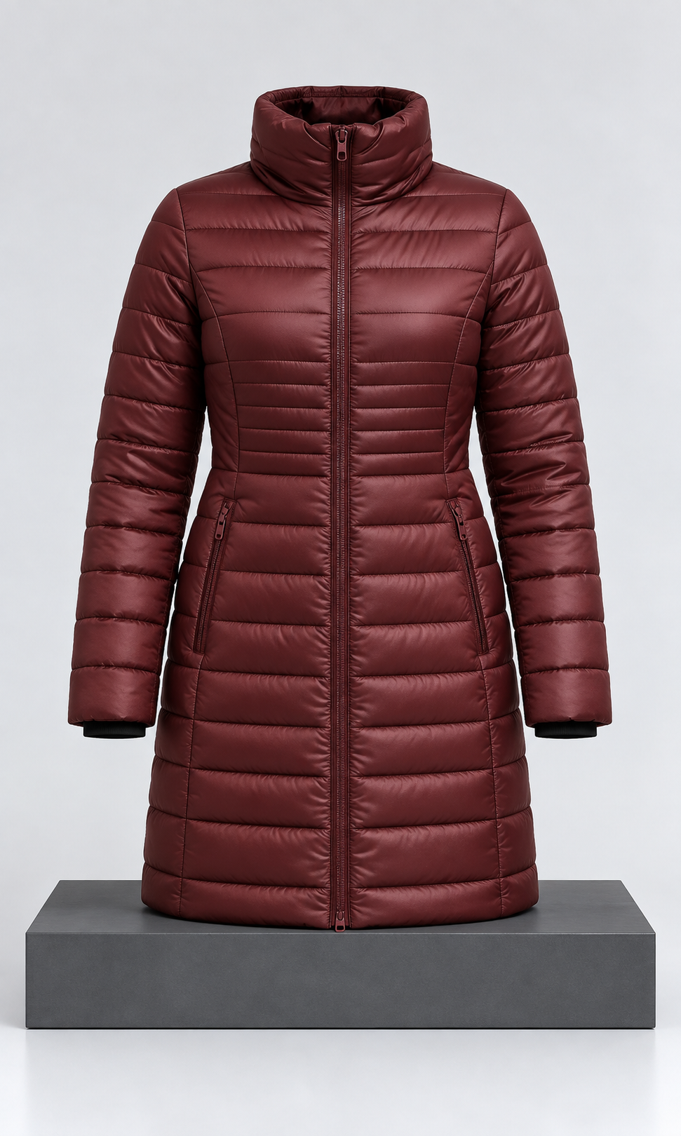 Chamarra Calvin Klein para Mujer Tinto Metálico
