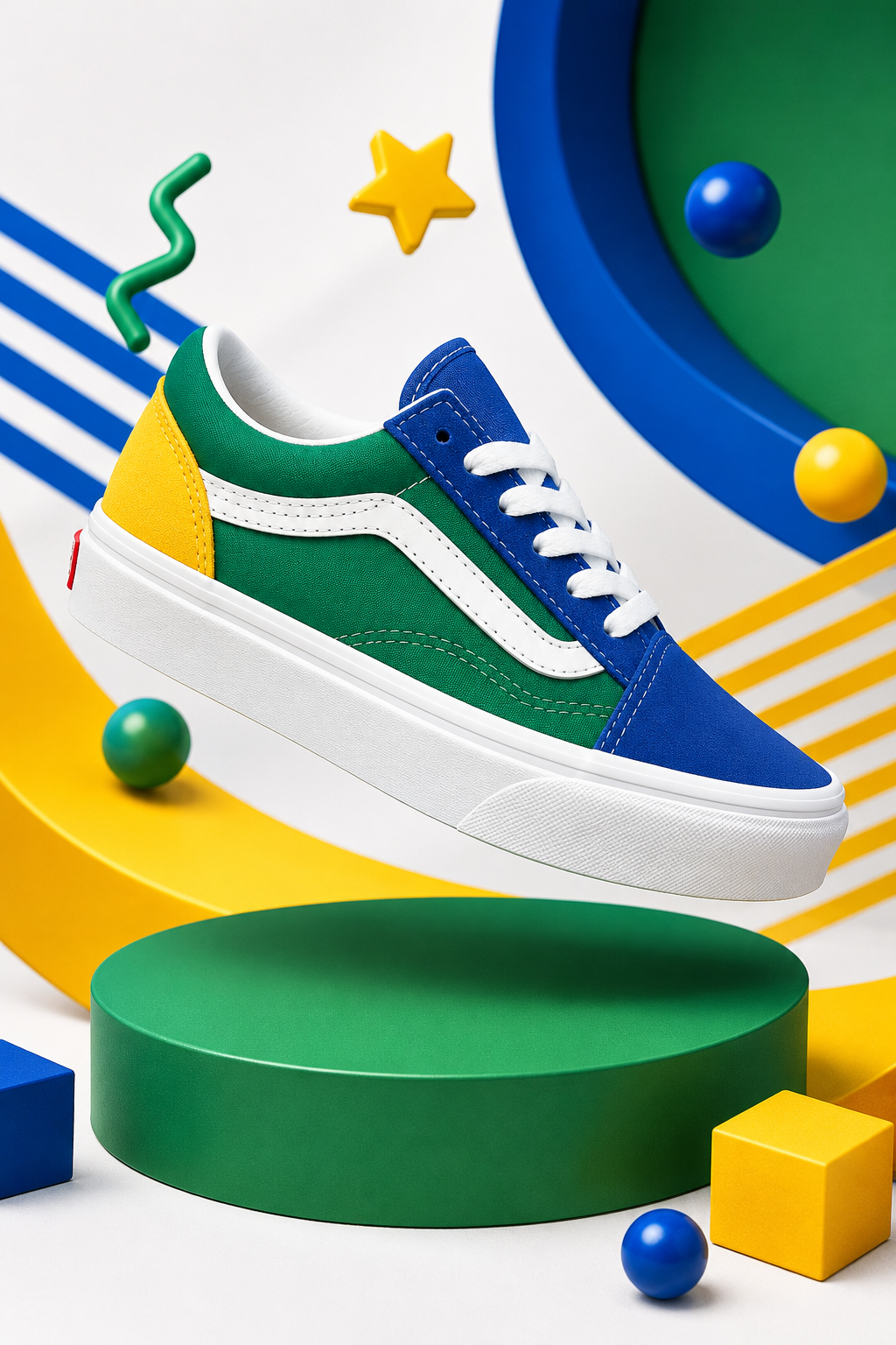 Tenis Vans Yacht Club Azul Verde Unisex