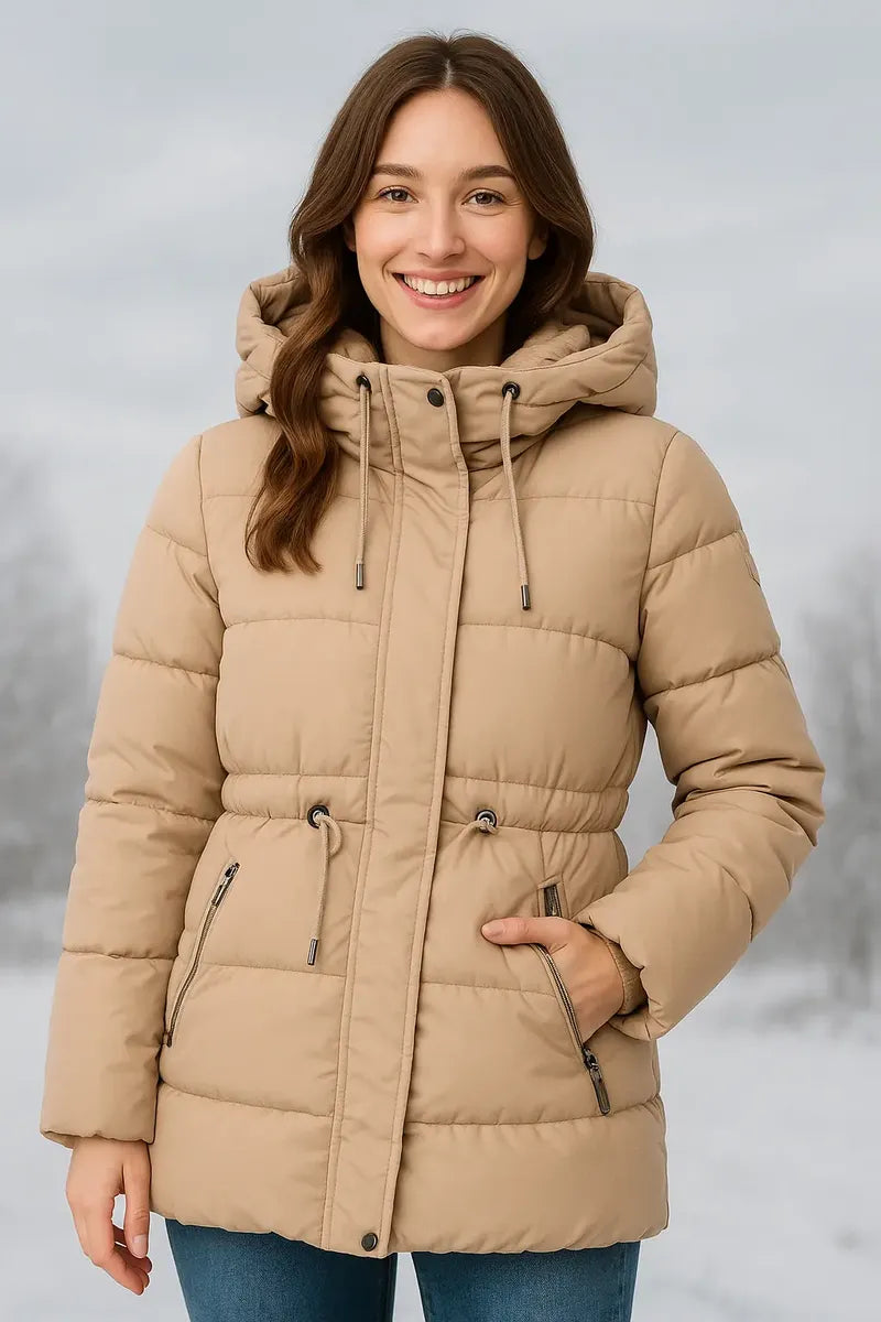 Chamarra Calvin Klein para Mujer Café Claro Térmica