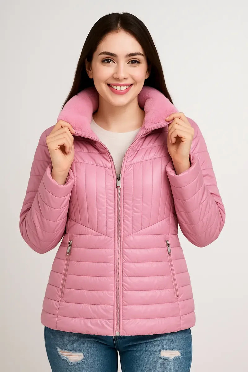 Chamarra Guess para Mujer Talla L Morado Claro Acolchada