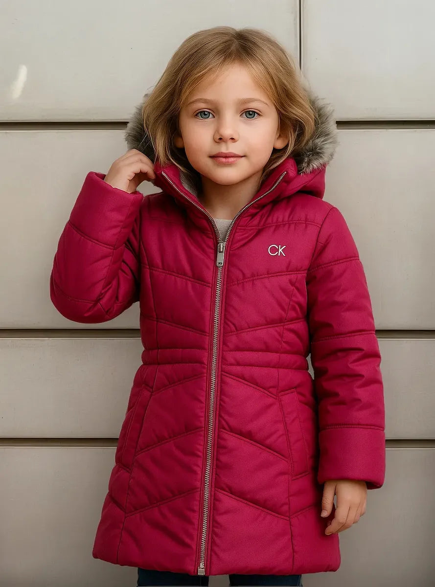 Chamarra Calvin Klein para Niña Roja Talla 7 Años
