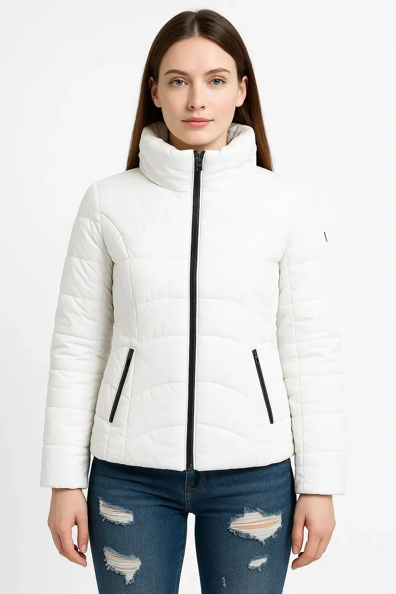 Chamarra Guess Blanca Acolchada para Mujer