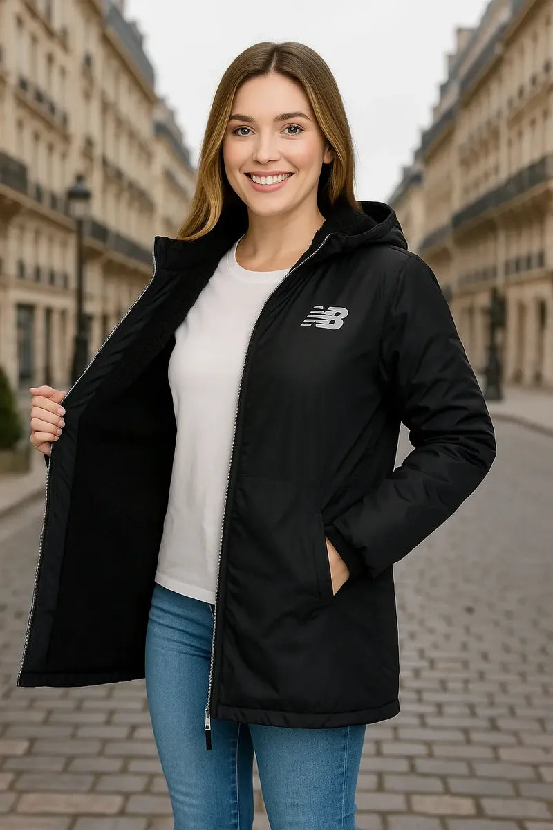 Chamarra New Balance para Mujer Negra Talla S