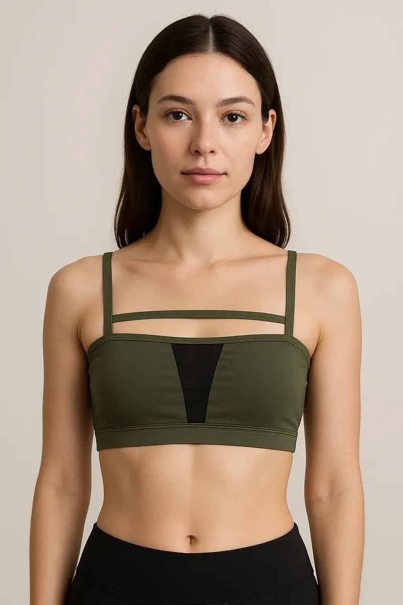Bra Deportivo Victoria’s Secret Verde Olivo Talla M