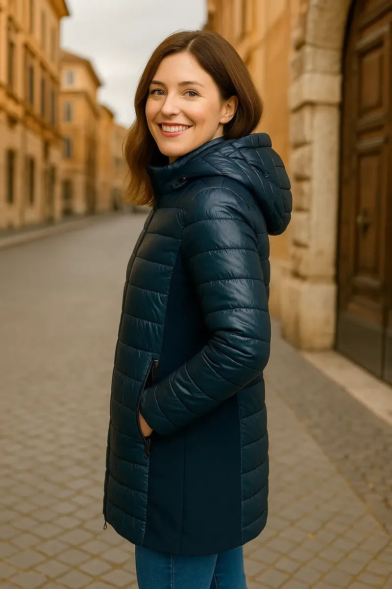Chamarra Calvin Klein para Mujer Azul Metálico