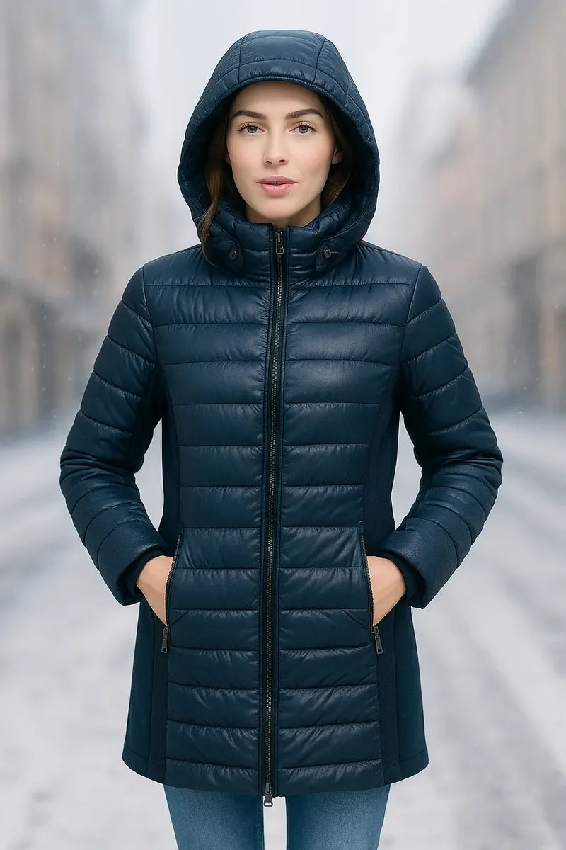 Chamarra Calvin Klein para Mujer Azul Metálico