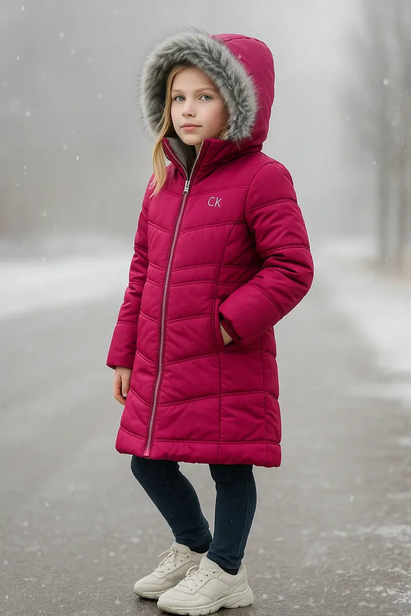 Chamarra Calvin Klein para Niña Roja Talla 7 Años