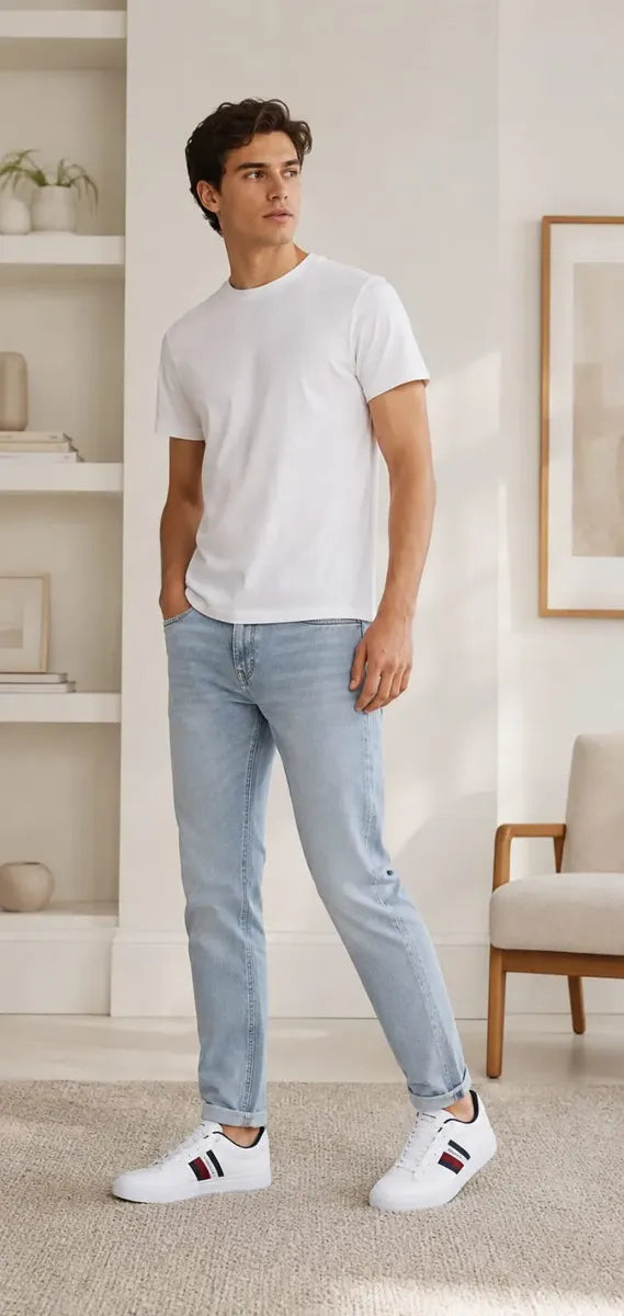Tenis para Hombre Leon 28A Blanco de Piel