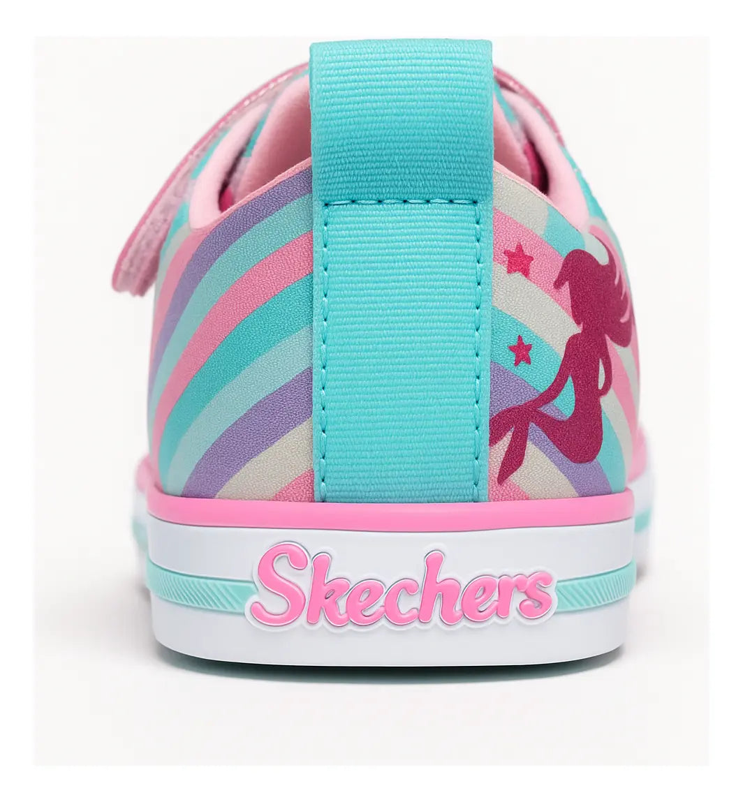 Tenis Twinkle Toes by Skechers Rosa y Azul con Brillos