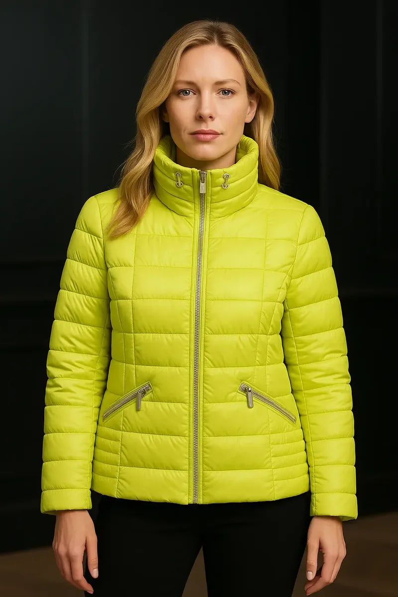 Chamarra Michael Kors para Mujer Amarillo Limón Talla XL