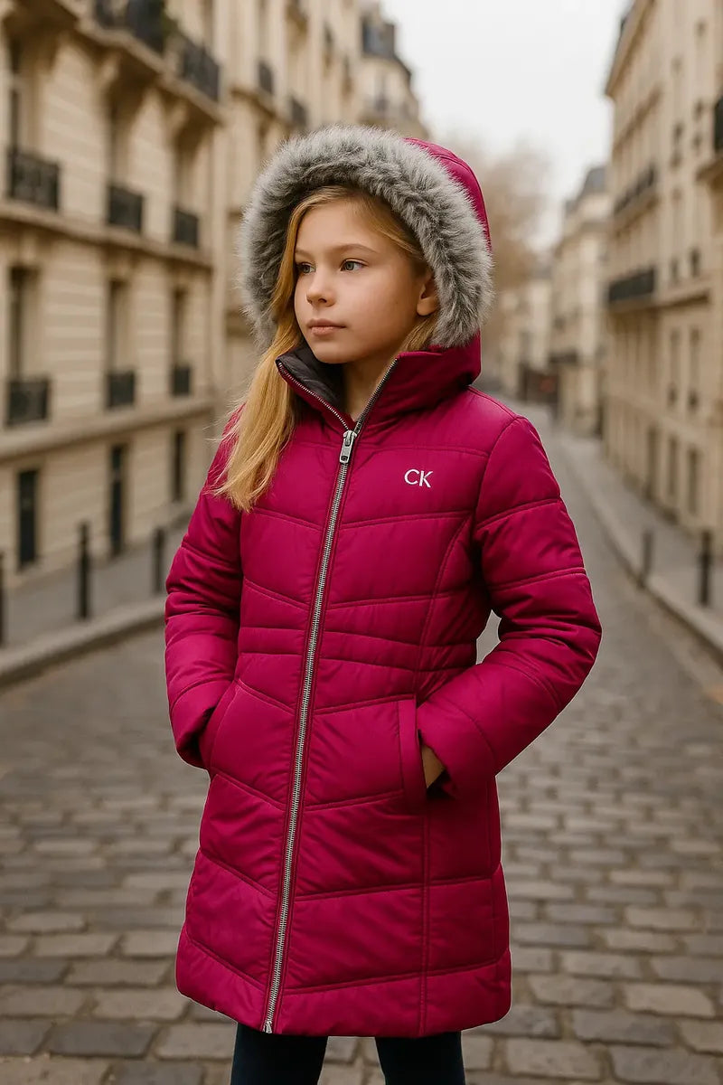 Chamarra Calvin Klein para Niña Roja Talla 7 Años