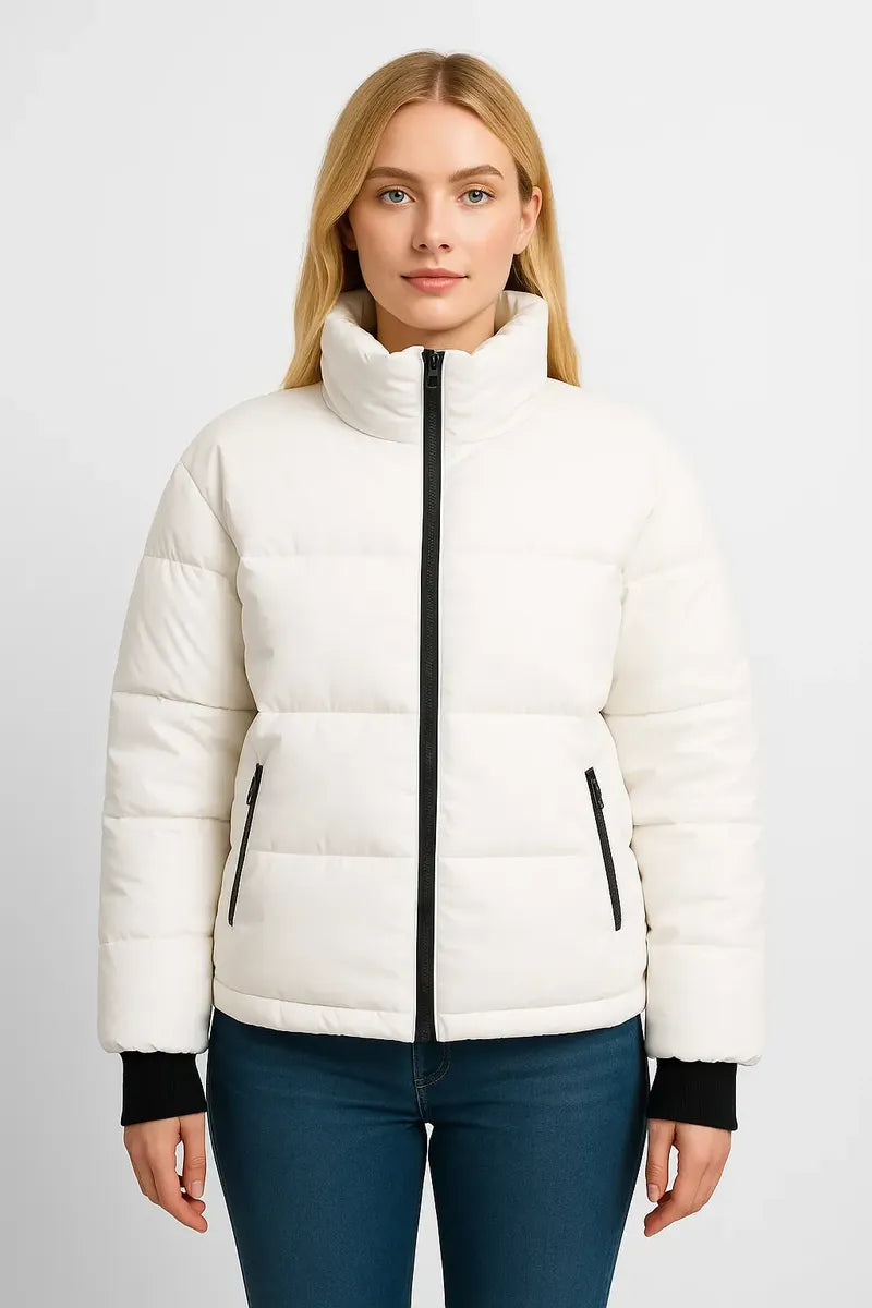 Chamarra DKNY Blanca y Negra para Mujer