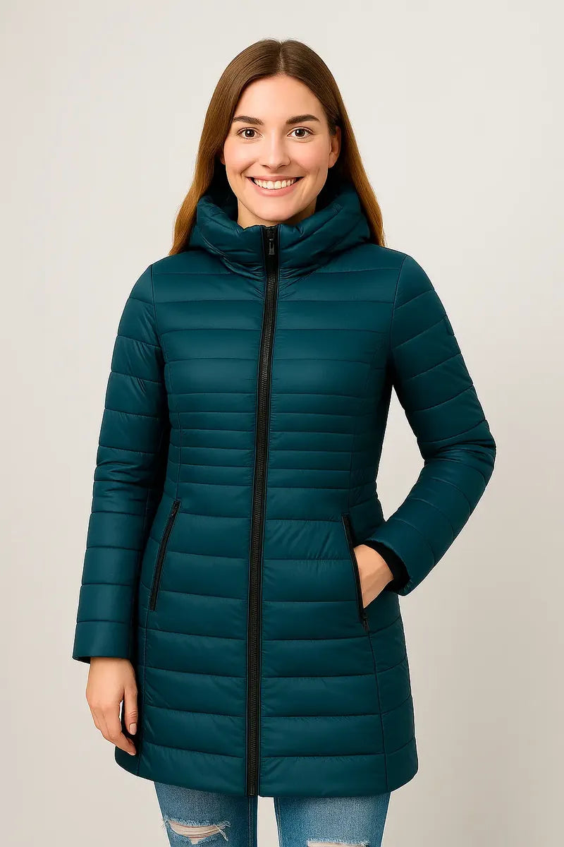 Chamarra Calvin Klein para Mujer Azul con Capucha