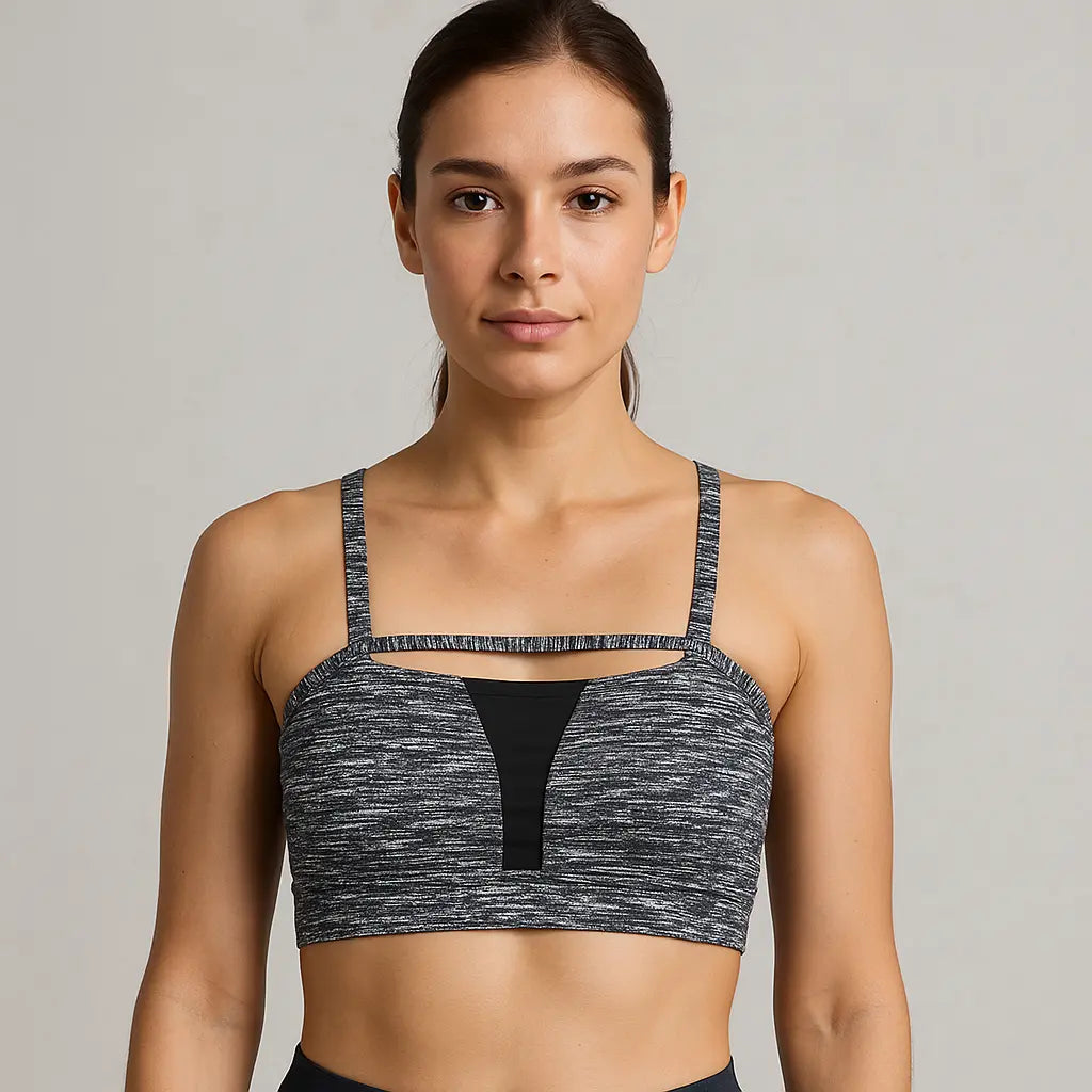 Bra Deportivo Victoria’s Secret Negro Jaspeado Talla M