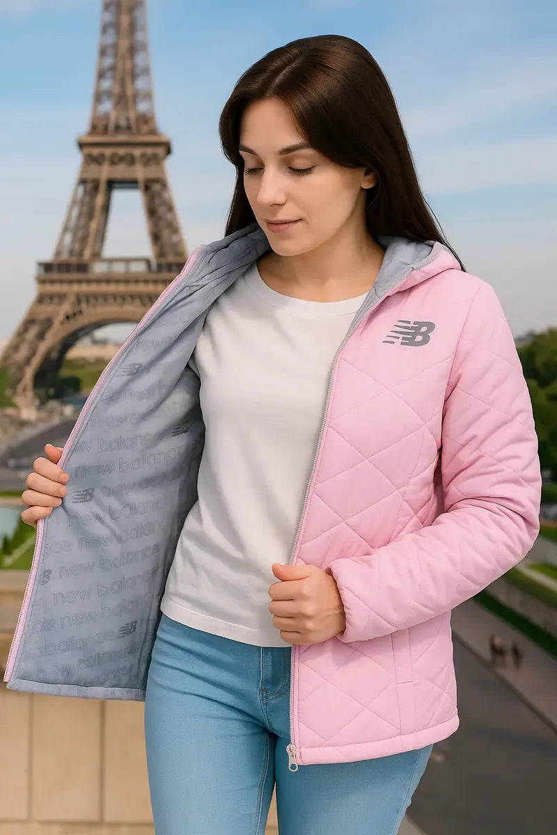 Chamarra New Balance para Mujer Rosa Ultra Ligera
