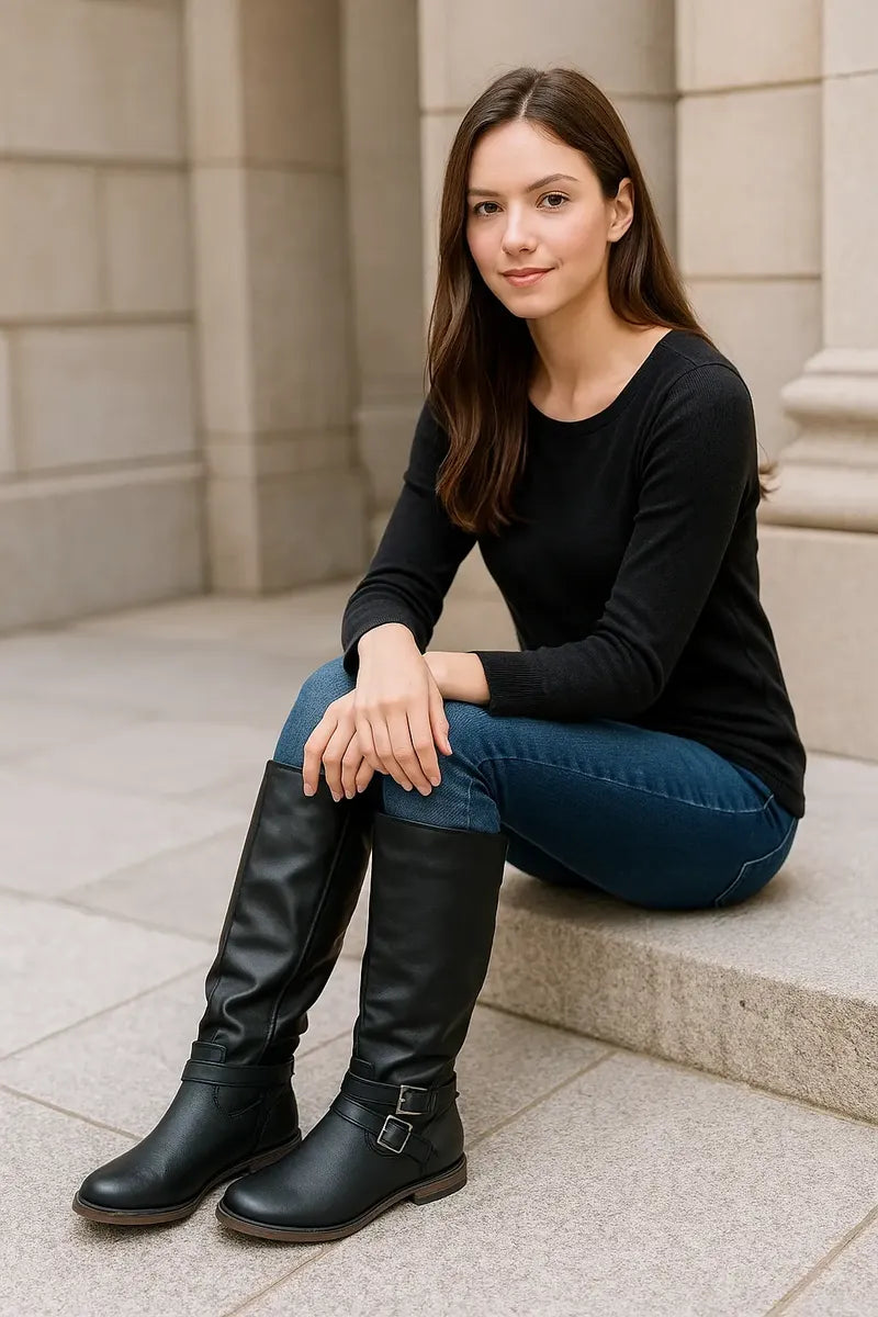 Botas Largas Negras para Mujer
