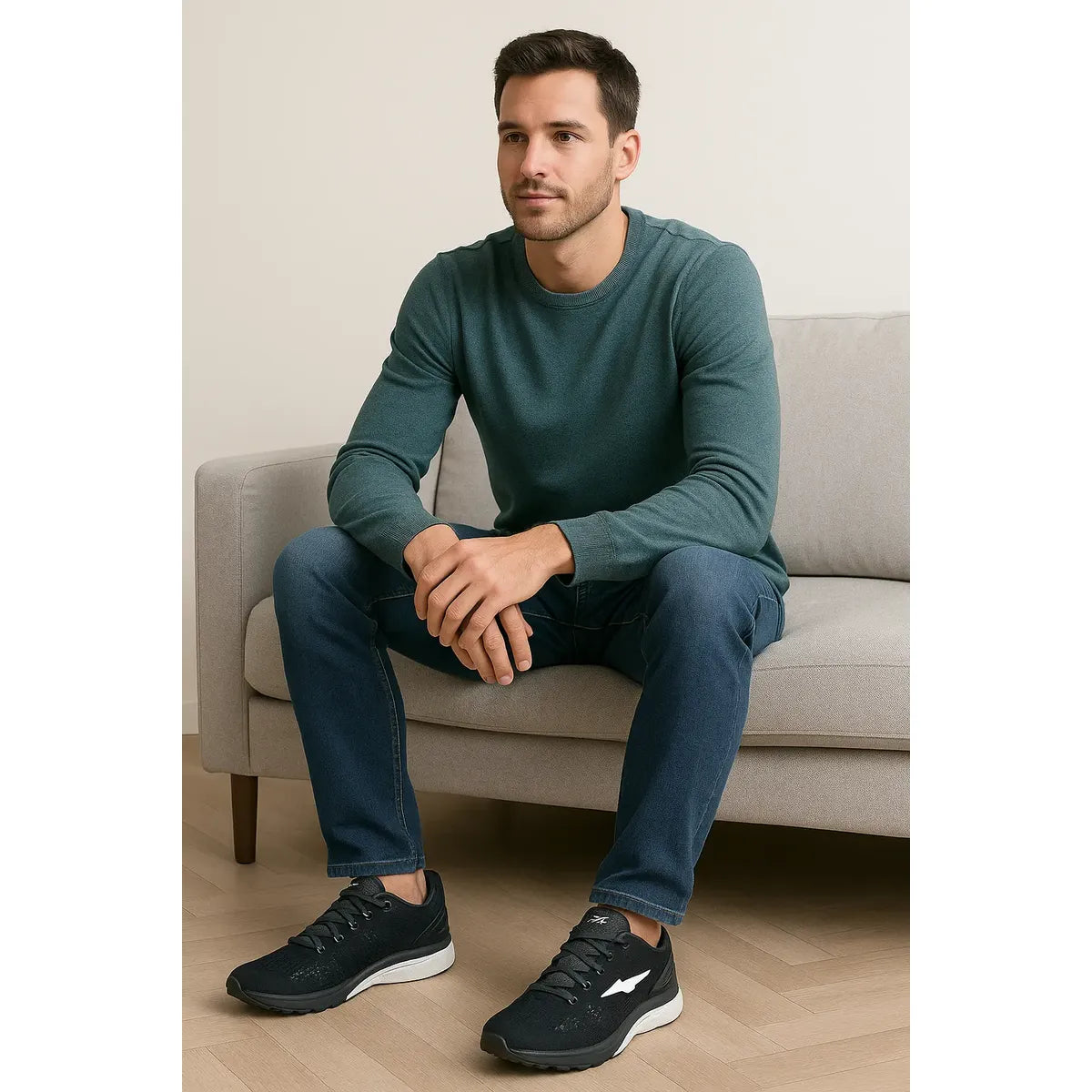 Tenis Avia Enhance para Hombre Negro con Blanco