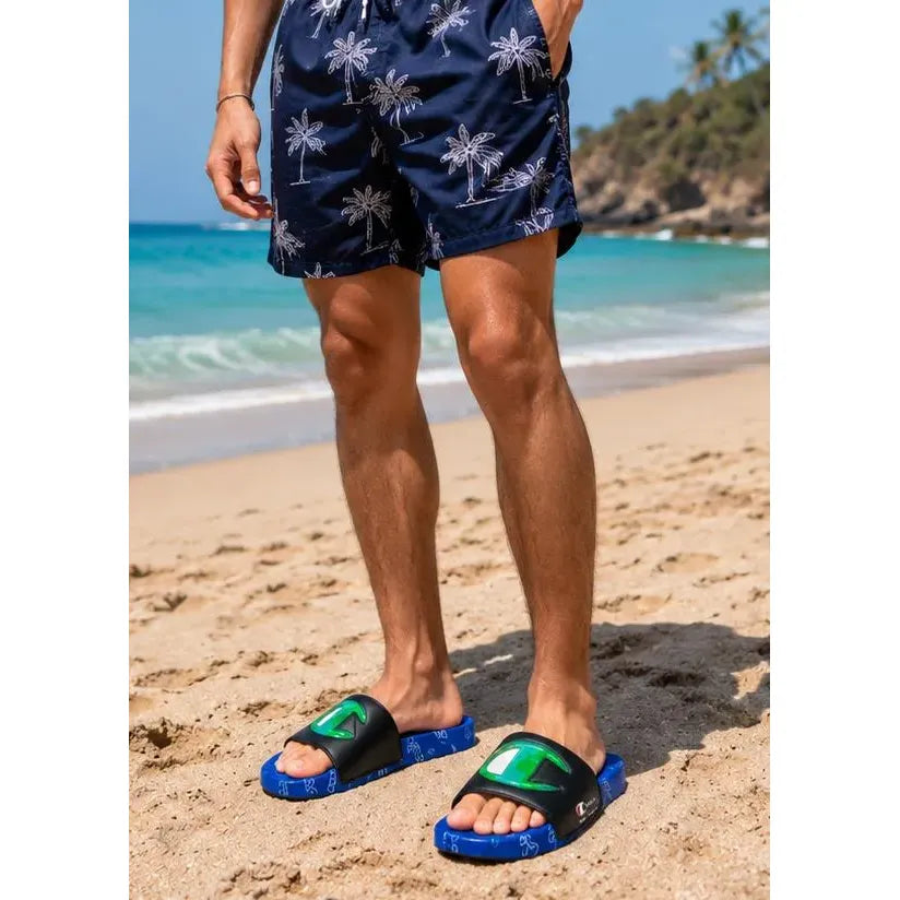 Sandalias Champion Azul y Negro