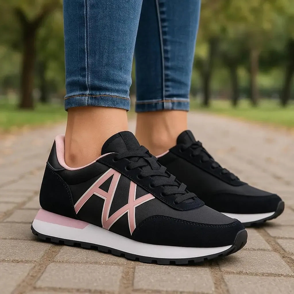 Tenis Armani Exchange XDX109 Negro y Rosa