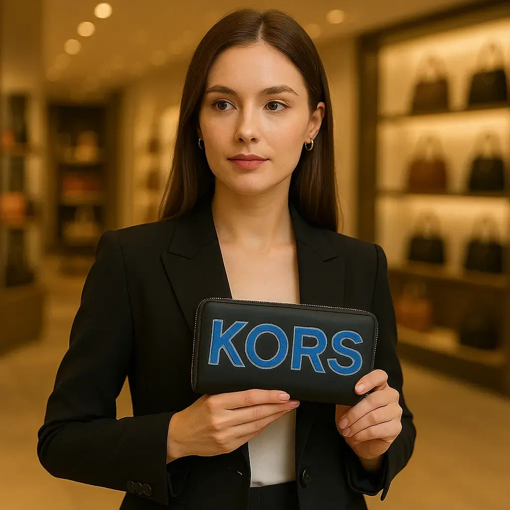 Cartera Michael Kors para Mujer Negra con Detalles en Azul
