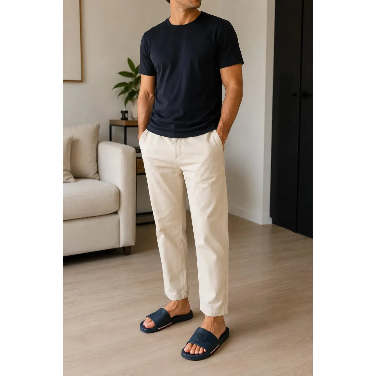 Sandalias para Hombre Azul Marino Cómodas y Modernas