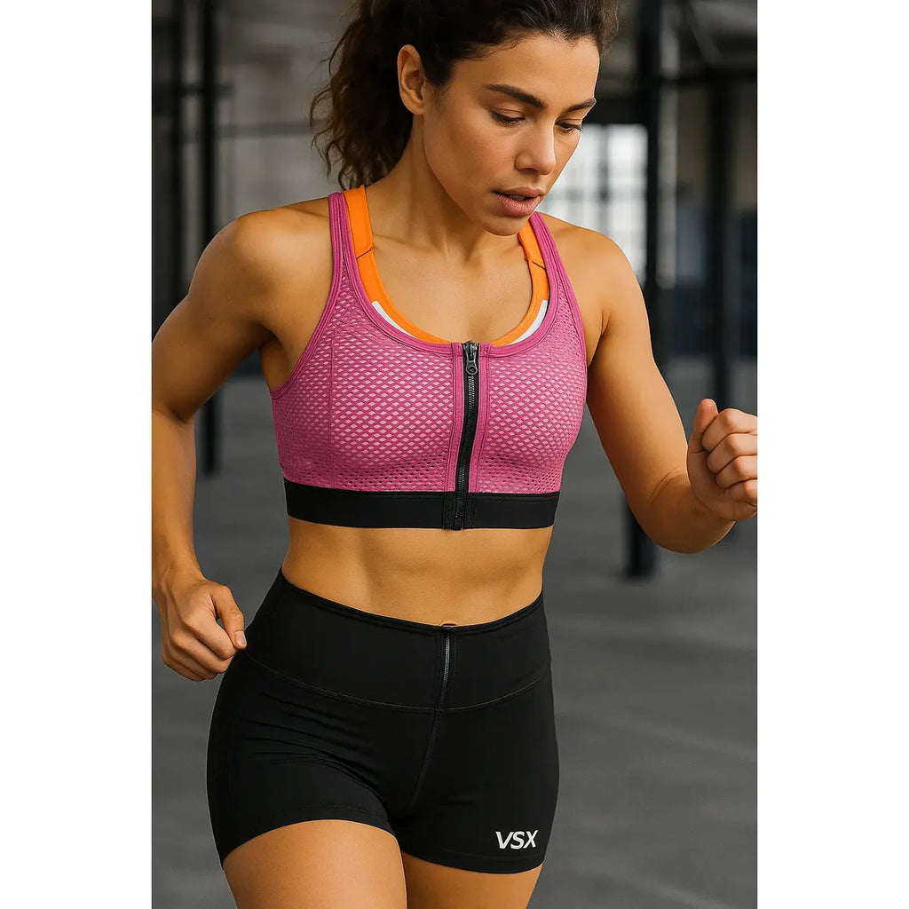 Bra Deportivo Victoria’s Secret VSX Sport 32DD Rosa con Naranja y Cierre