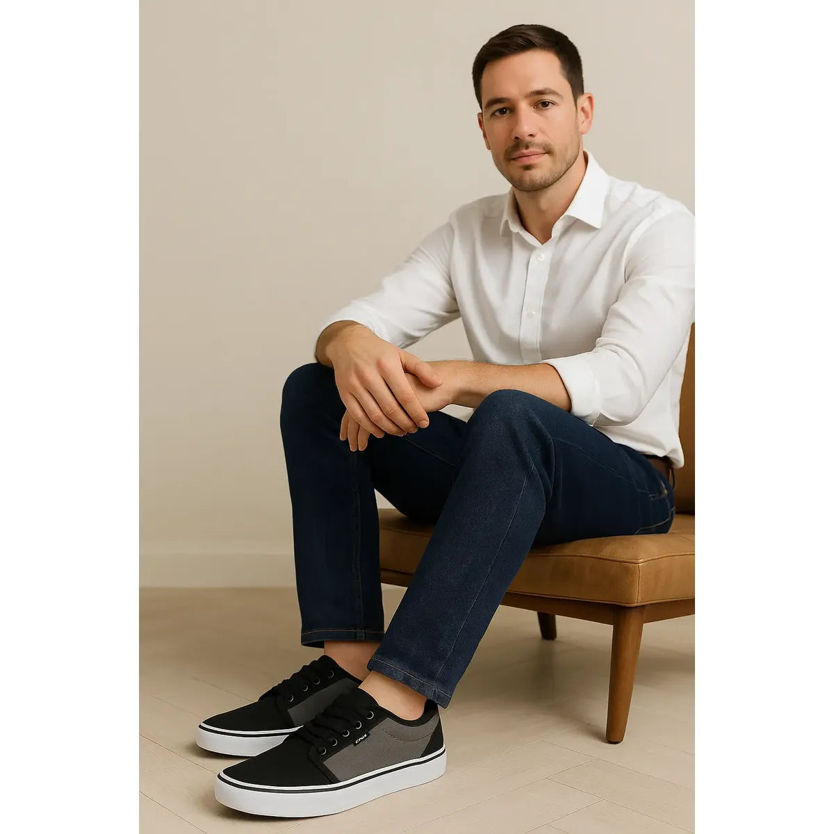 Tenis Adio Sydney para Hombre Negro con Gris