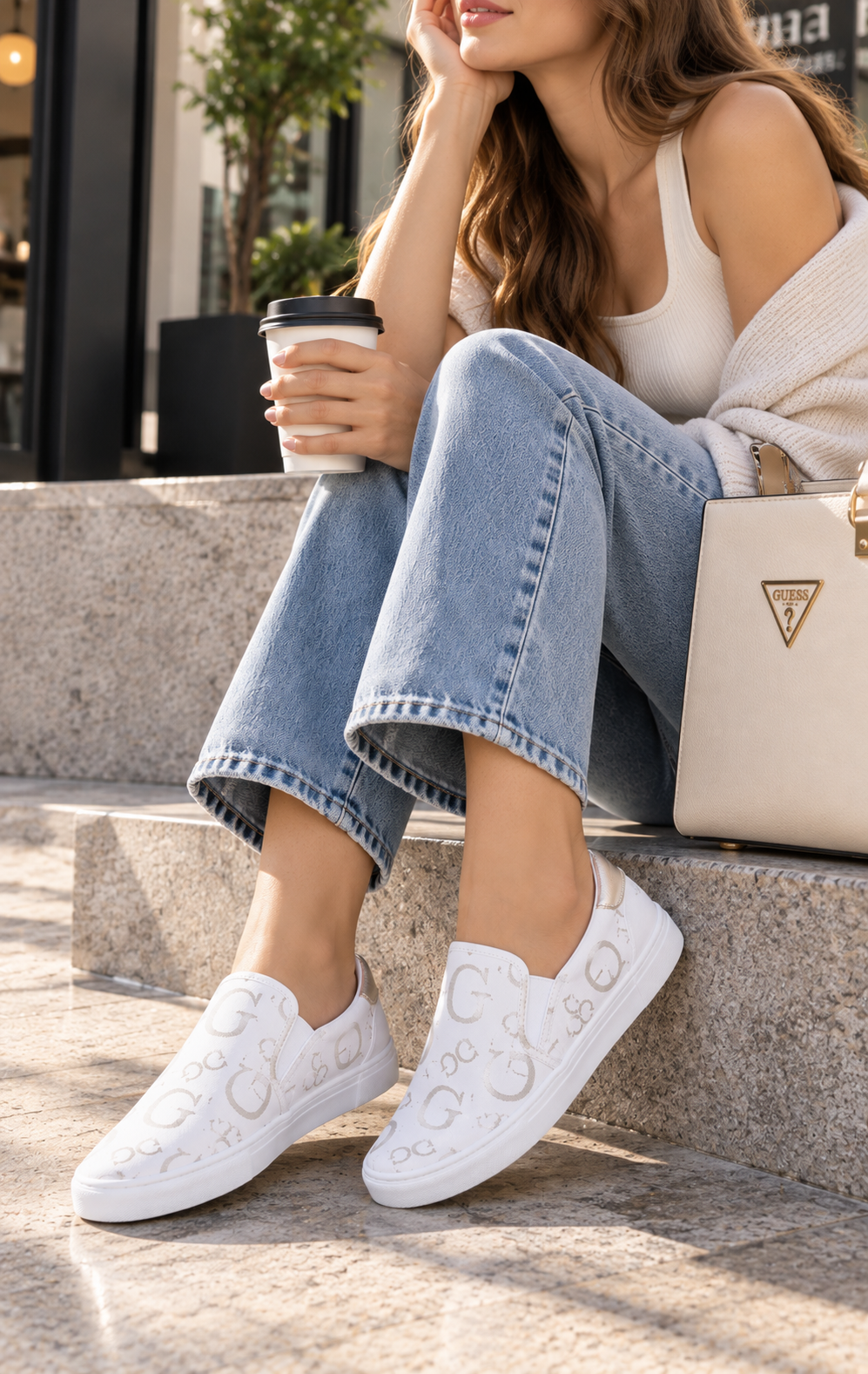 Tenis Guess GFollie Blanco
