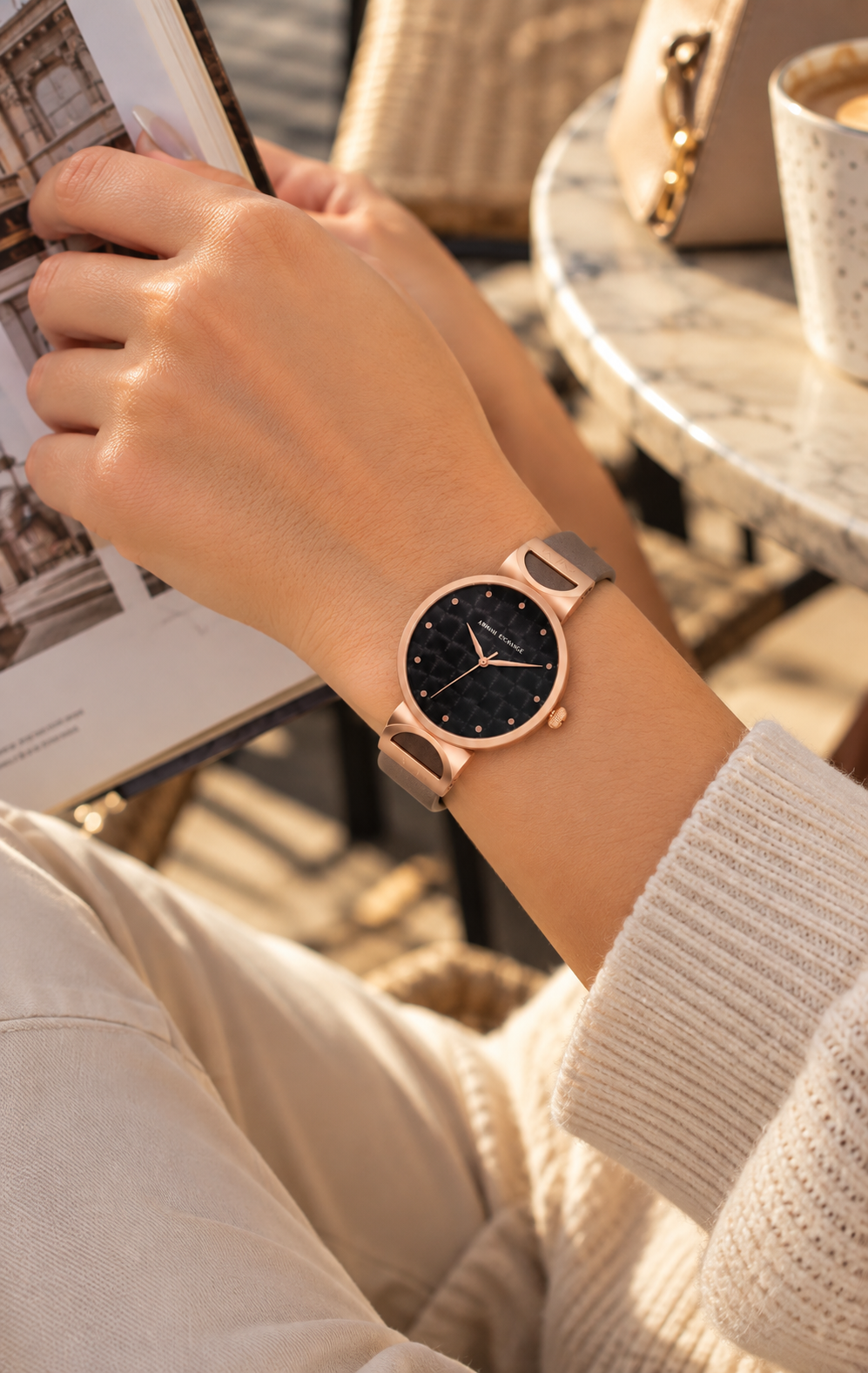Reloj Armani Exchange AX5329 Café y Oro Rosado