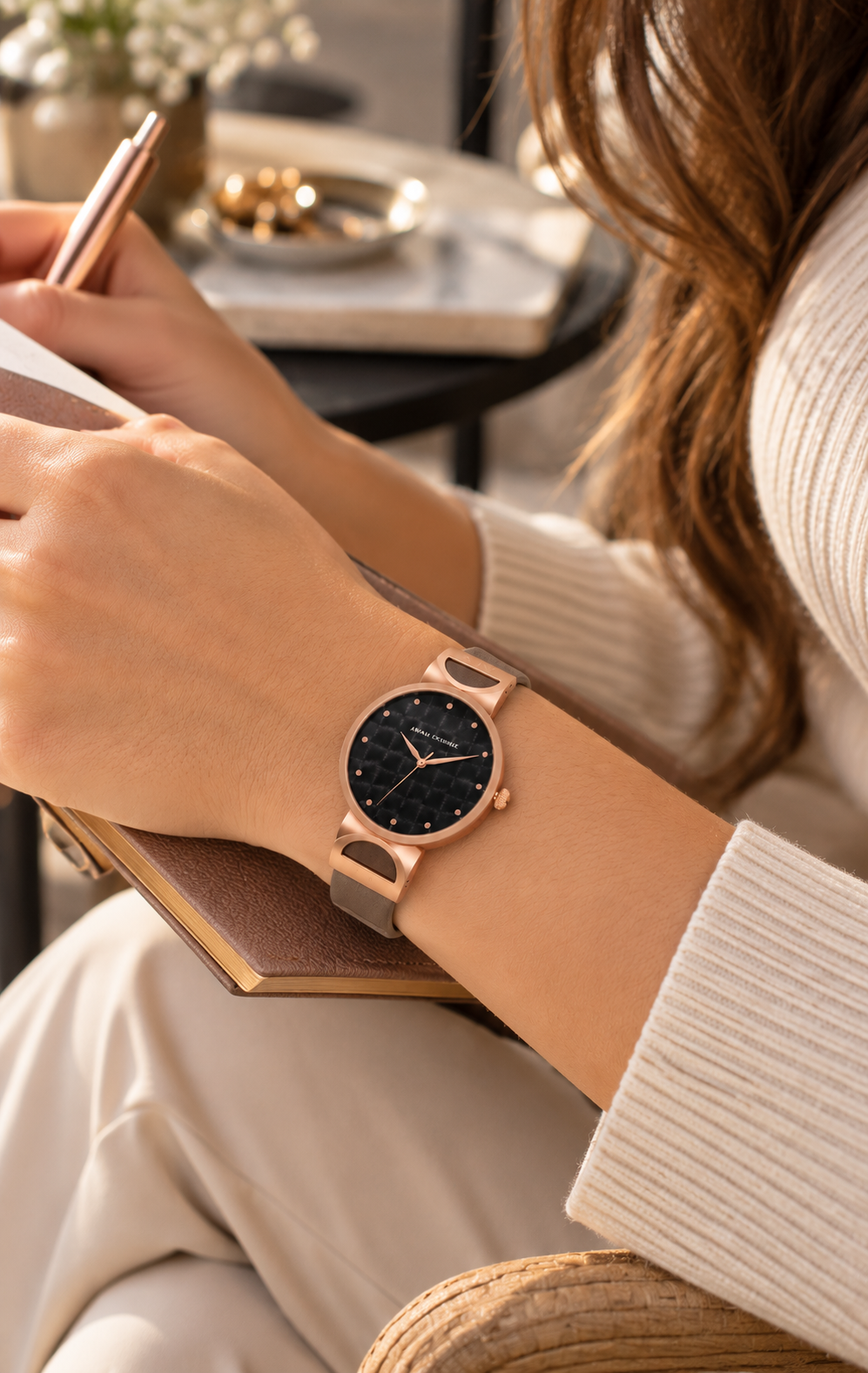 Reloj Armani Exchange AX5329 Café y Oro Rosado