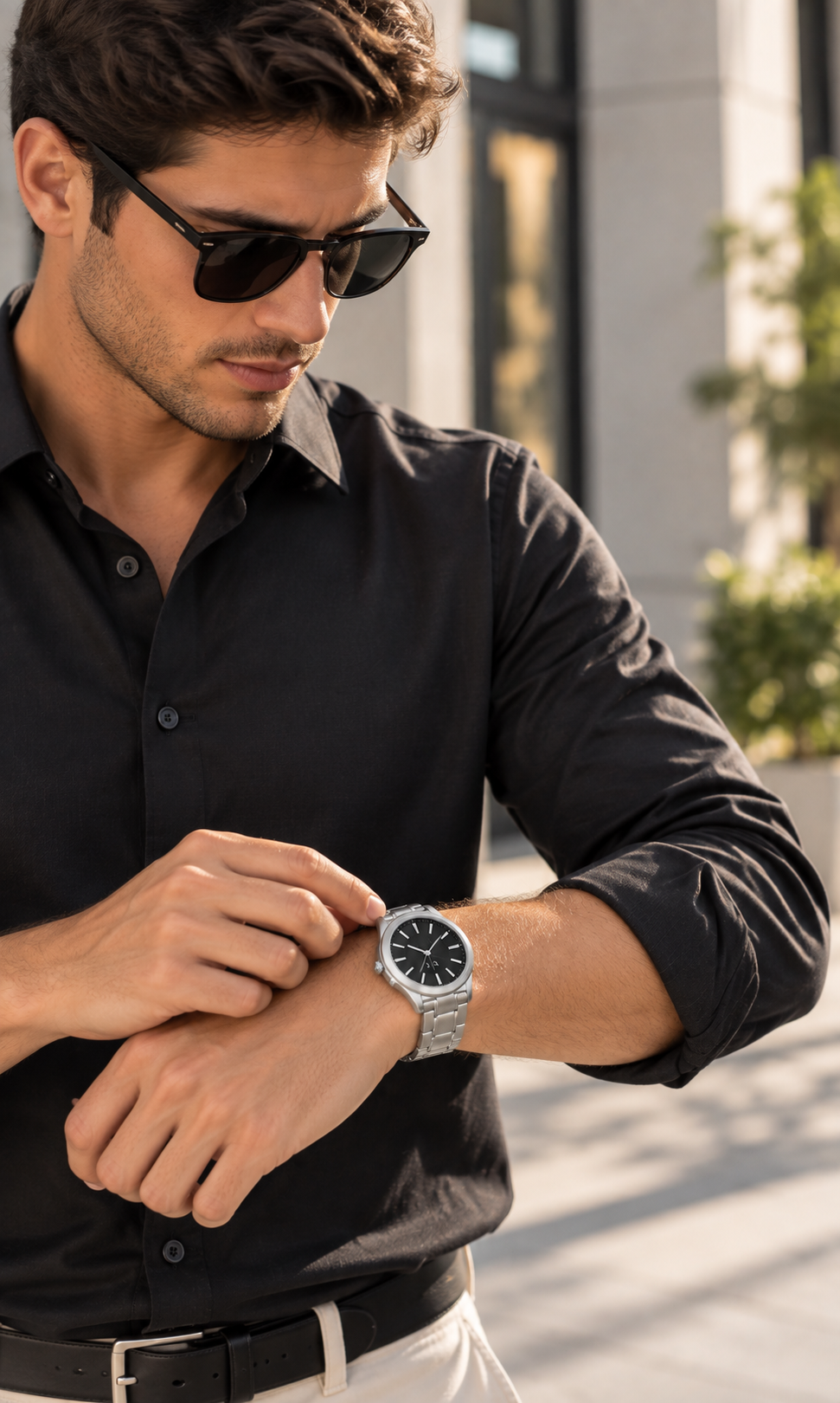 Reloj Armani Exchange AX2320 para Caballero Plateado y Negro
