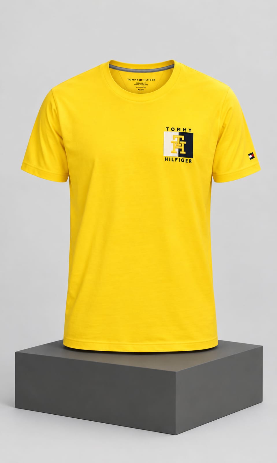 Playera para Hombre Amarilla Cuello Redondo Manga Corta Tommy Hilfiger