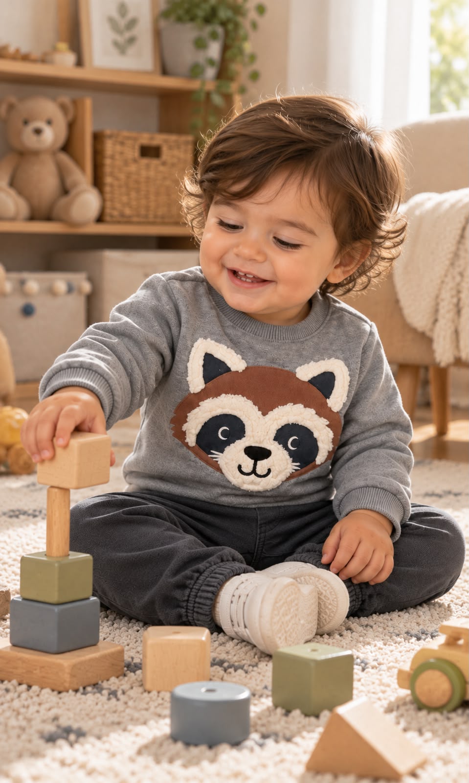Sudadera para Bebé Talla 18 Meses Color Gris