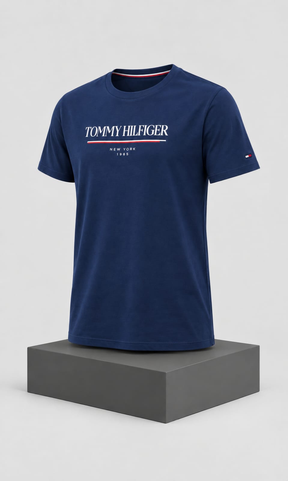 Playera para Hombre Azul de Cuello Redondo Tommy Hilfiger