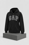 Sudadera GAP para Dama Negra con Capucha y Cierre