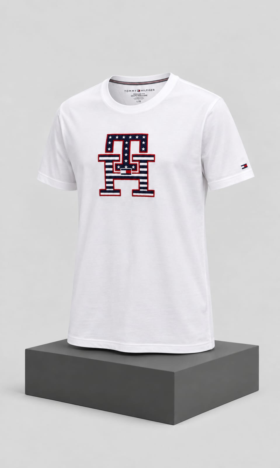 Playera para Hombre Blanca de Manga Corta Tommy Hilfiger