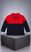 Playera de manga larga First Impressions para bebé 6-9 meses roja y azul marino