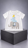 Playera First Impressions de manga corta para bebé 6-9 meses blanca
