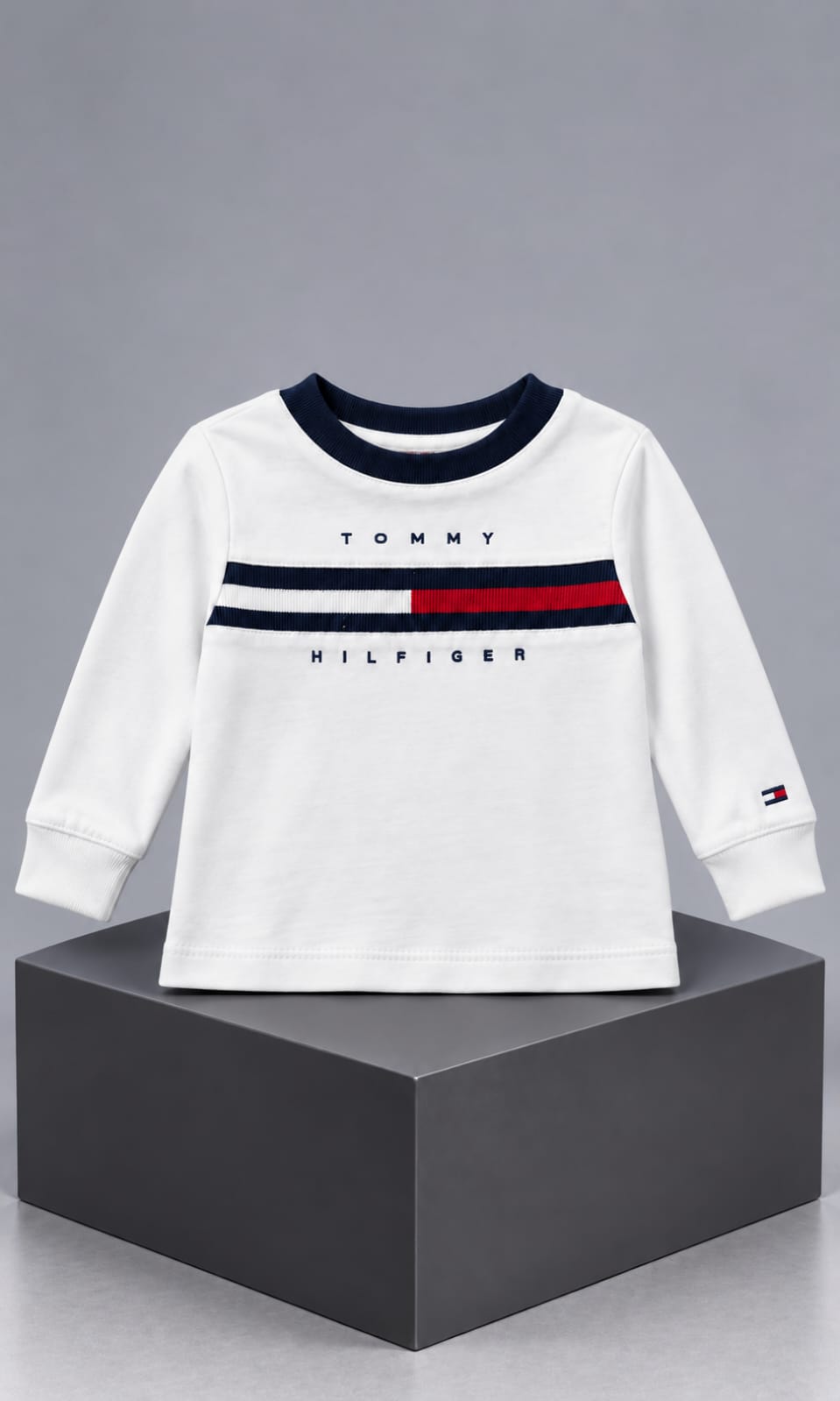 Playera Tommy Hilfiger para bebé color blanco