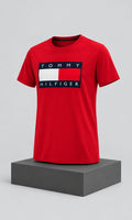Playera para Hombre Roja Cuello Redondo Tommy Hilfiger