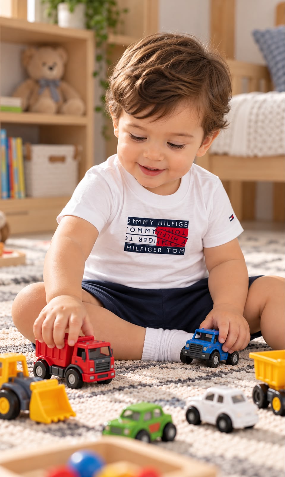 Playera Tommy Hilfiger para Bebé Talla 18 Meses Color Blanco