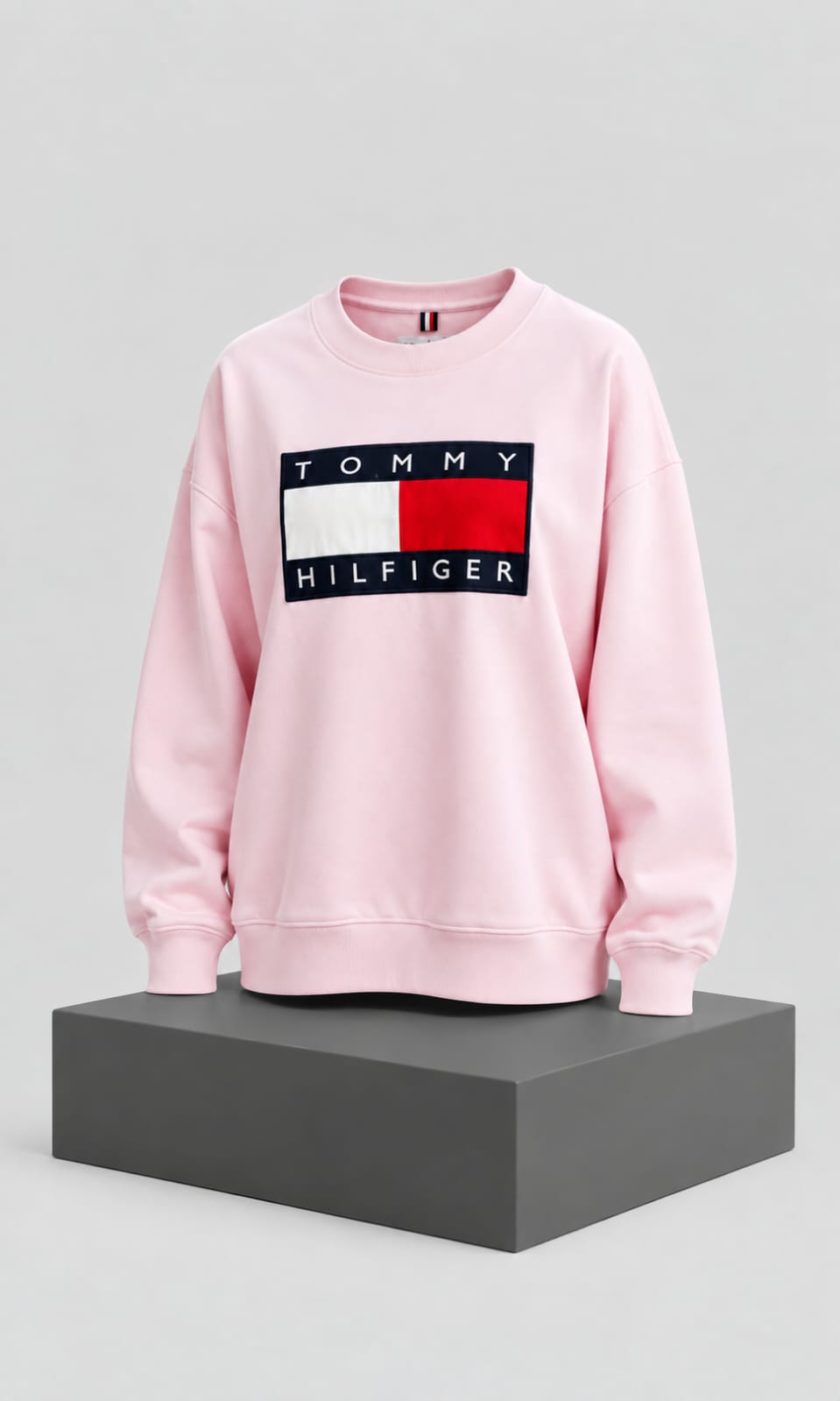 Sudadera para Mujer Rosa con Diseño Frontal y Cuello Redondo Tommy Hilfiger