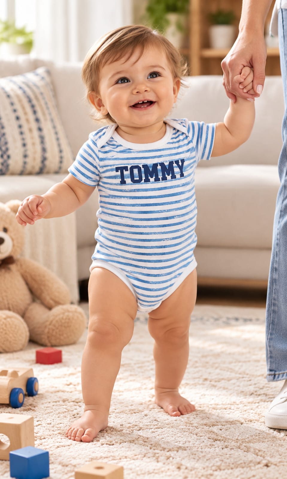 Pack de 4 Pañaleros Tommy Hilfiger para Bebé de 12 Meses en Azul, Blanco, Gris y Rojo